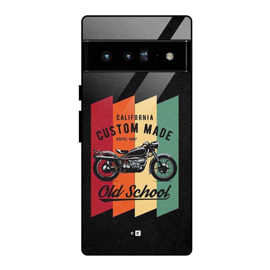 Old School Bike Glass Back Case for Google Pixel 6 Pro