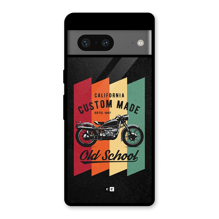 Old School Bike Glass Back Case for Google Pixel 7