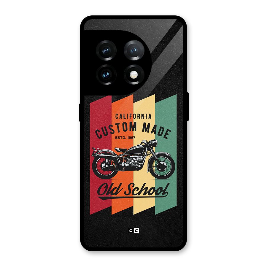 Old School Bike Glass Back Case for OnePlus 11