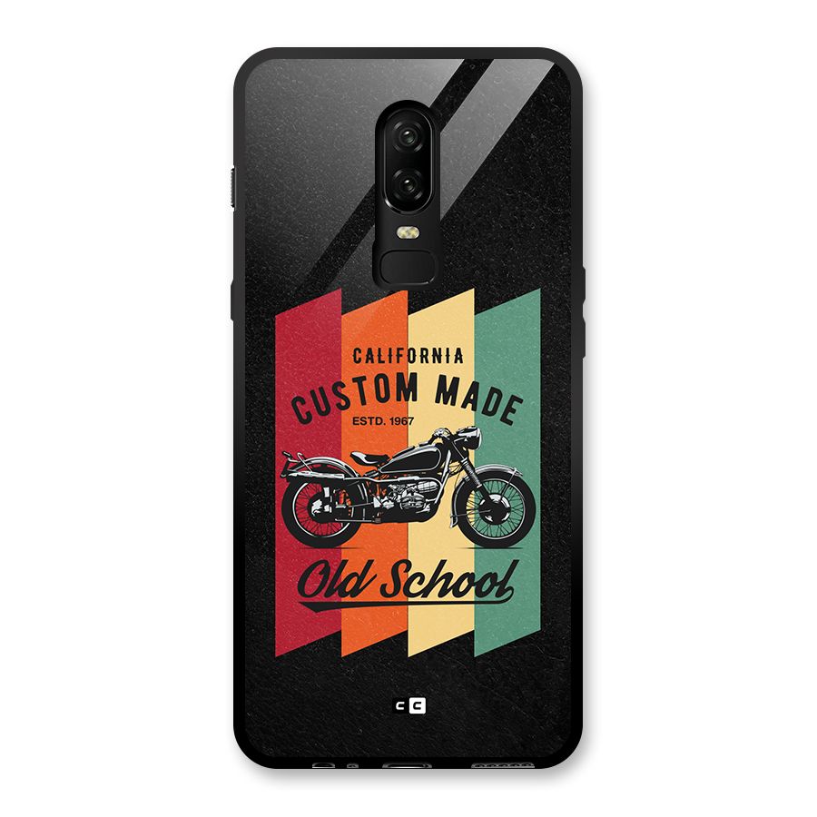 Old School Bike Glass Back Case for OnePlus 6