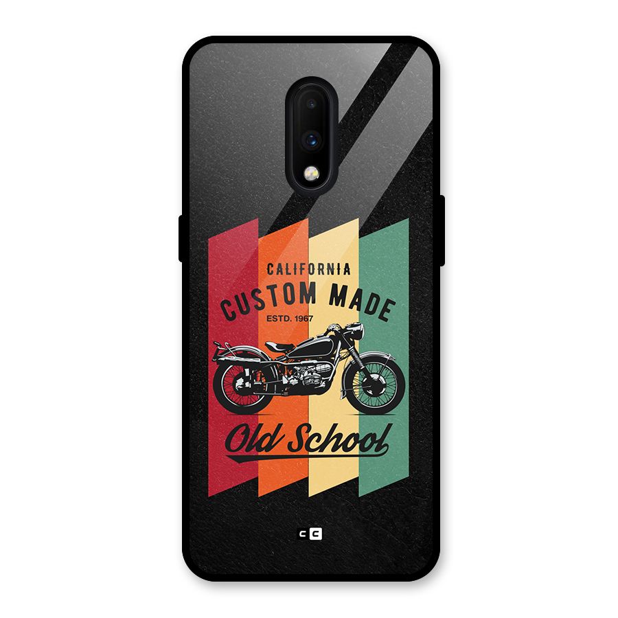Old School Bike Glass Back Case for OnePlus 7
