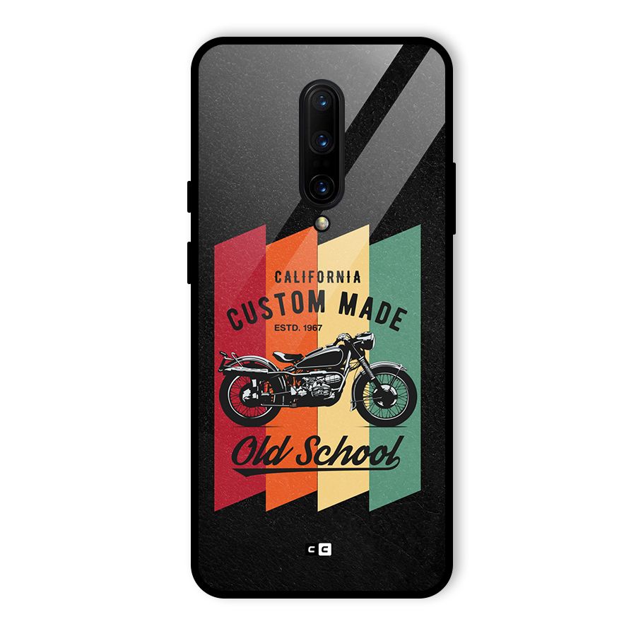 Old School Bike Glass Back Case for OnePlus 7 Pro