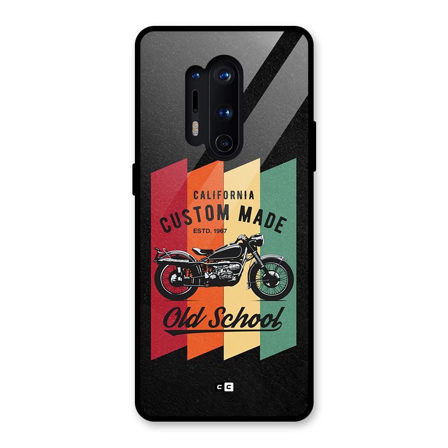 Old School Bike Glass Back Case for OnePlus 8 Pro