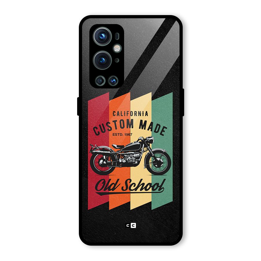 Old School Bike Glass Back Case for OnePlus 9 Pro