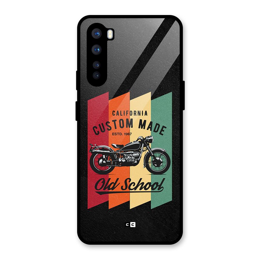 Old School Bike Glass Back Case for OnePlus Nord