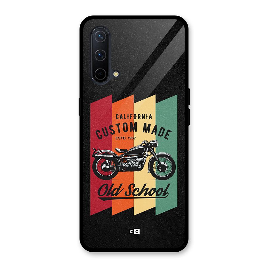 Old School Bike Glass Back Case for OnePlus Nord CE 5G