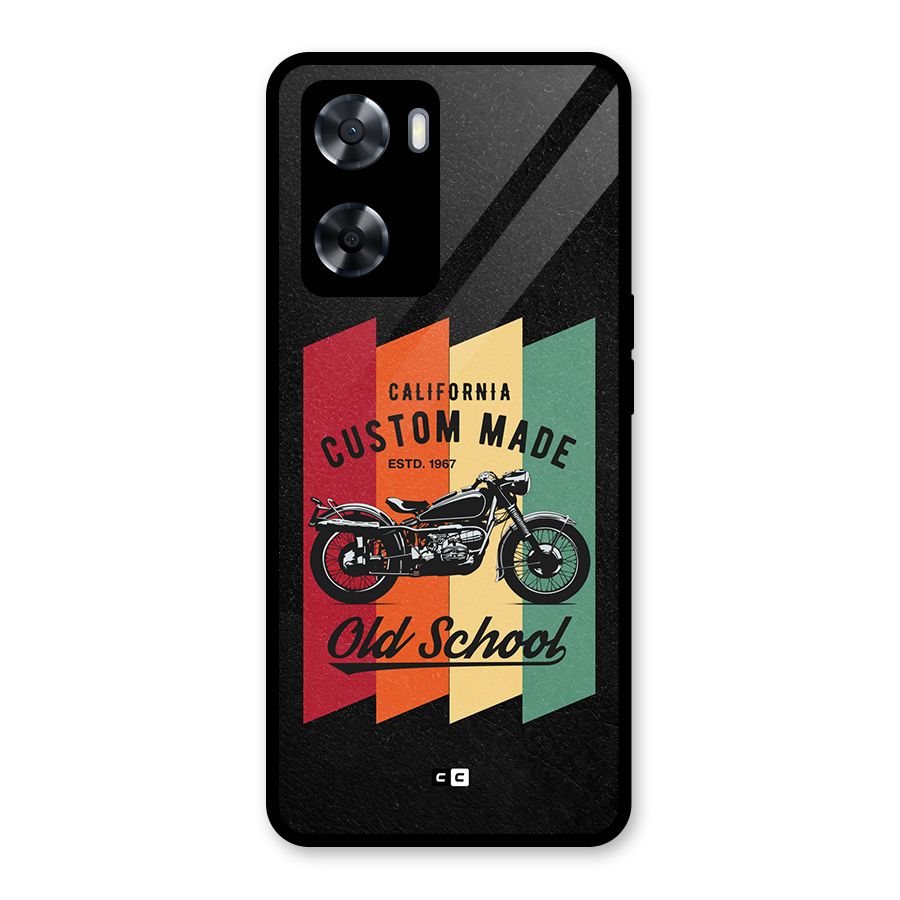 Old School Bike Glass Back Case for OnePlus Nord N20 SE
