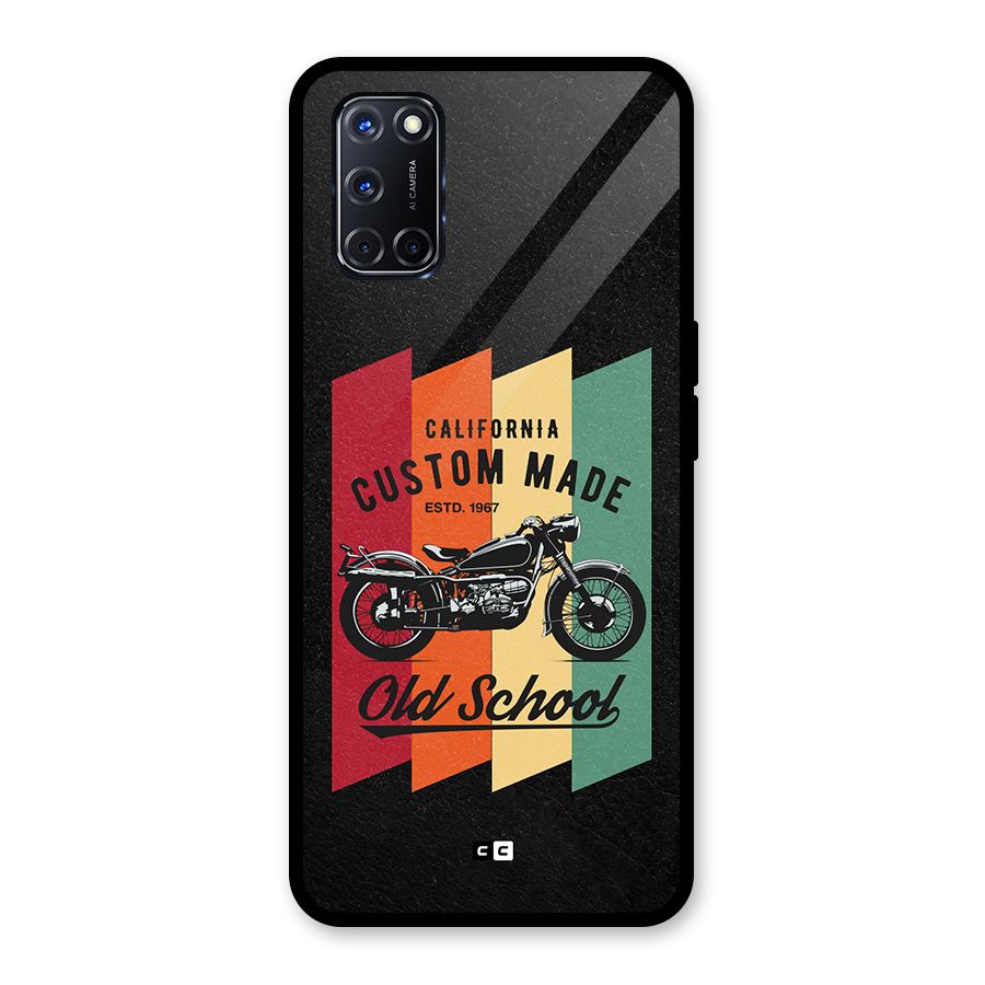 Old School Bike Glass Back Case for Oppo A52