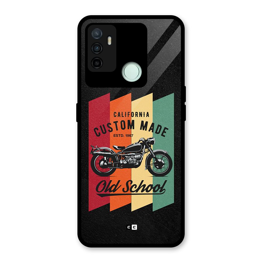 Old School Bike Glass Back Case for Oppo A53