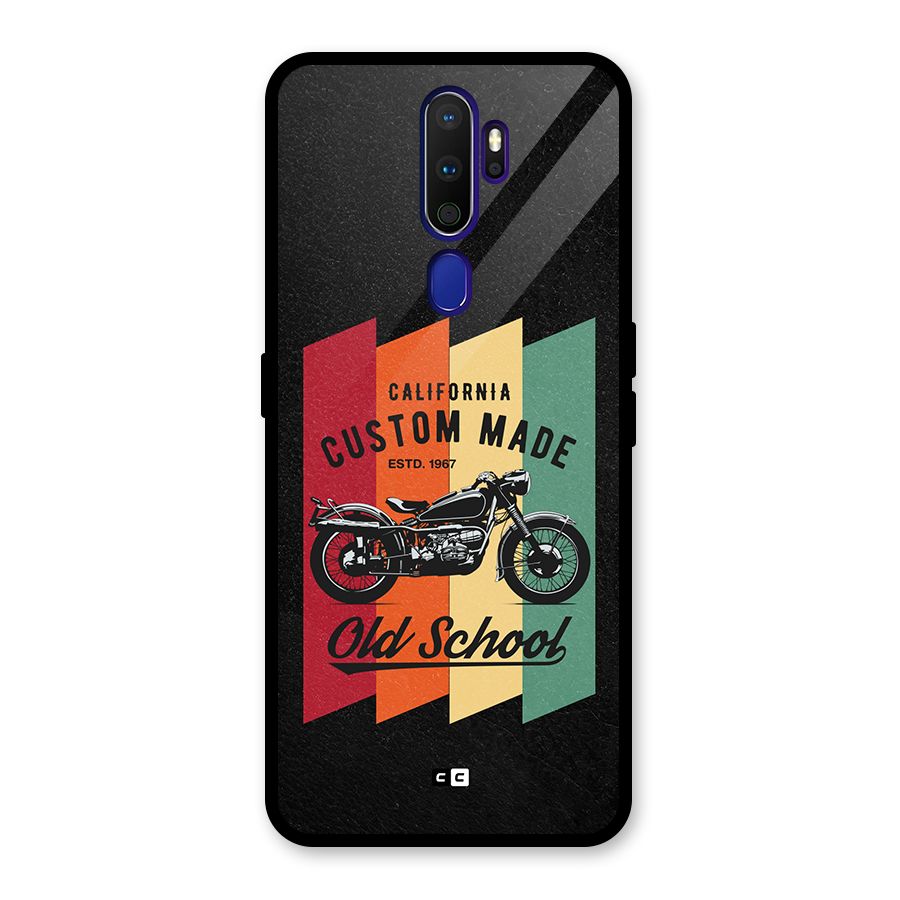 Old School Bike Glass Back Case for Oppo A9 (2020)