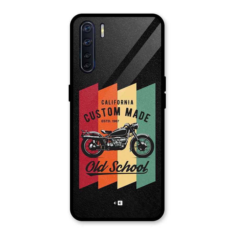 Old School Bike Glass Back Case for Oppo F15