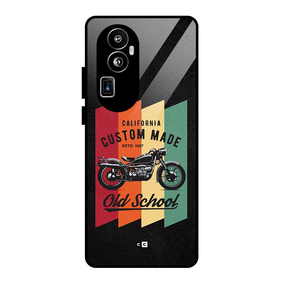 Old School Bike Glass Back Case for Oppo Reno10 Pro Plus