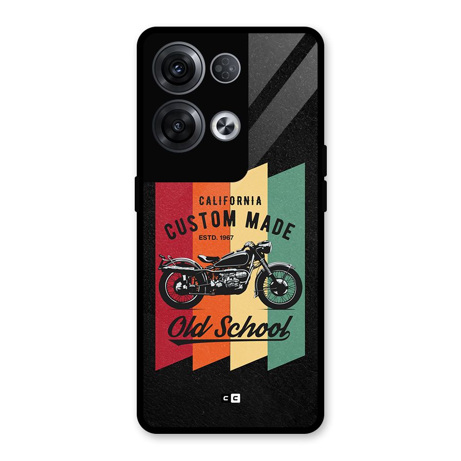 Old School Bike Glass Back Case for Oppo Reno8 Pro 5G