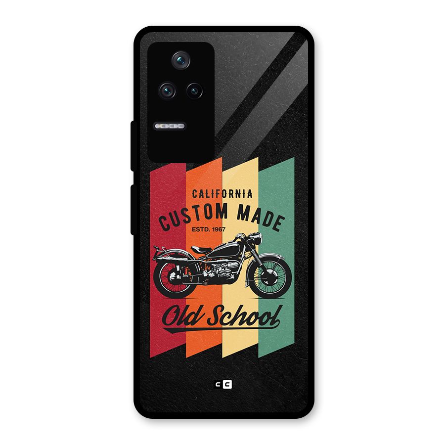 Old School Bike Glass Back Case for Poco F4 5G
