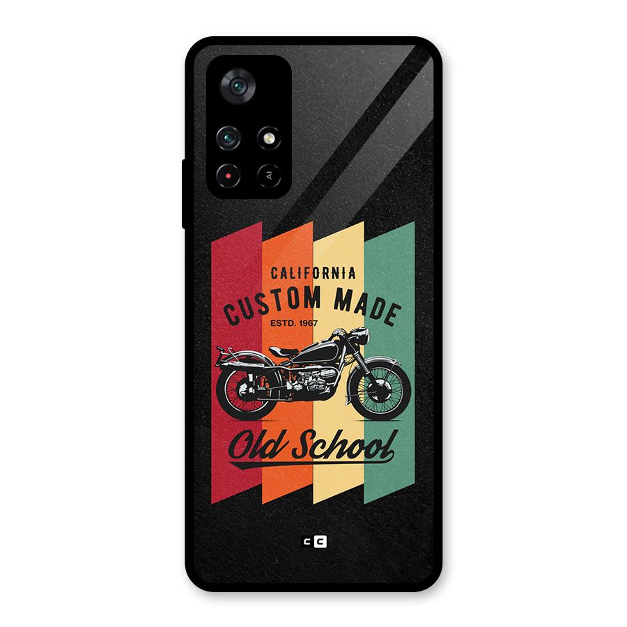 Old School Bike Glass Back Case for Poco M4 Pro 5G