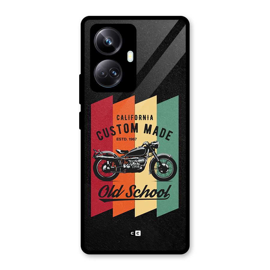 Old School Bike Glass Back Case for Realme 10 Pro Plus