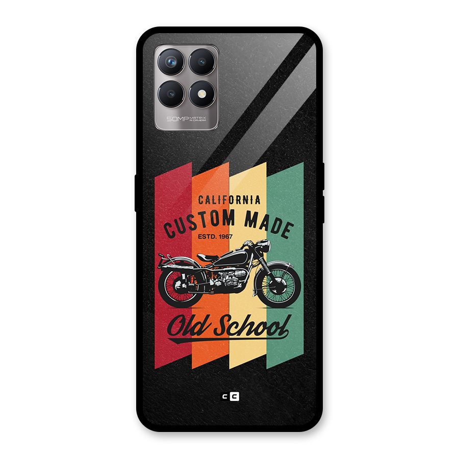 Old School Bike Glass Back Case for Realme 8i