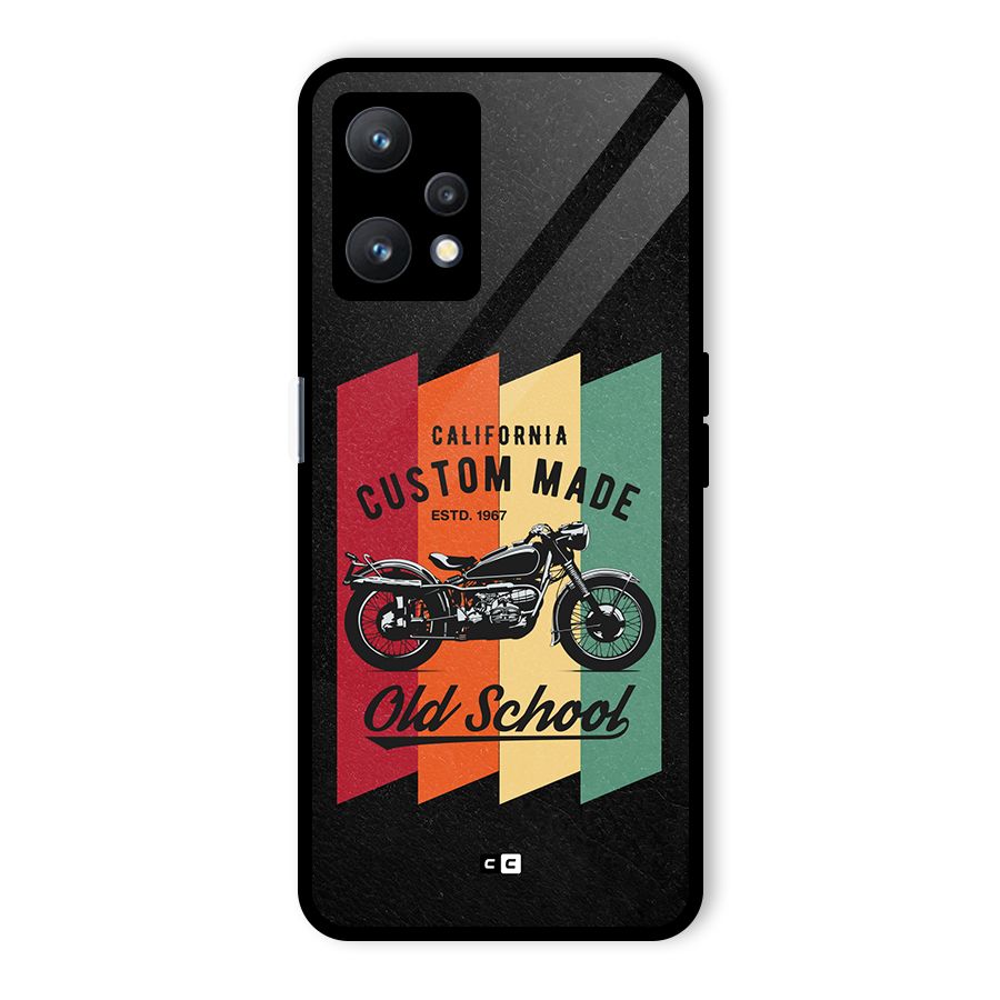 Old School Bike Glass Back Case for Realme 9 Pro 5G