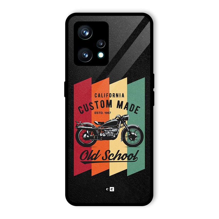 Old School Bike Glass Back Case for Realme 9 Pro Plus 5G