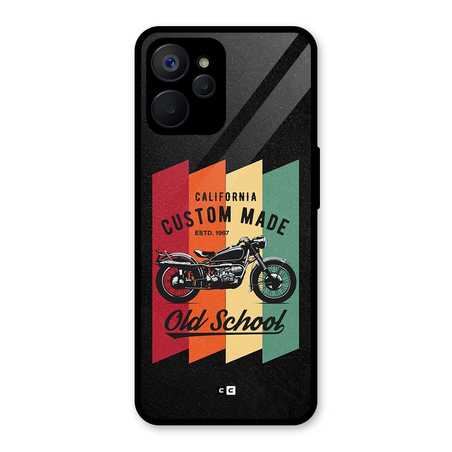Old School Bike Glass Back Case for Realme 9i 5G