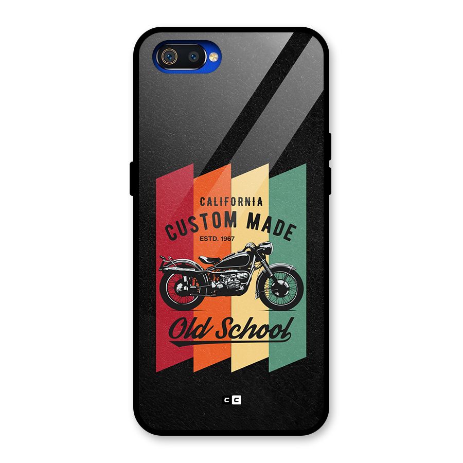 Old School Bike Glass Back Case for Realme C2