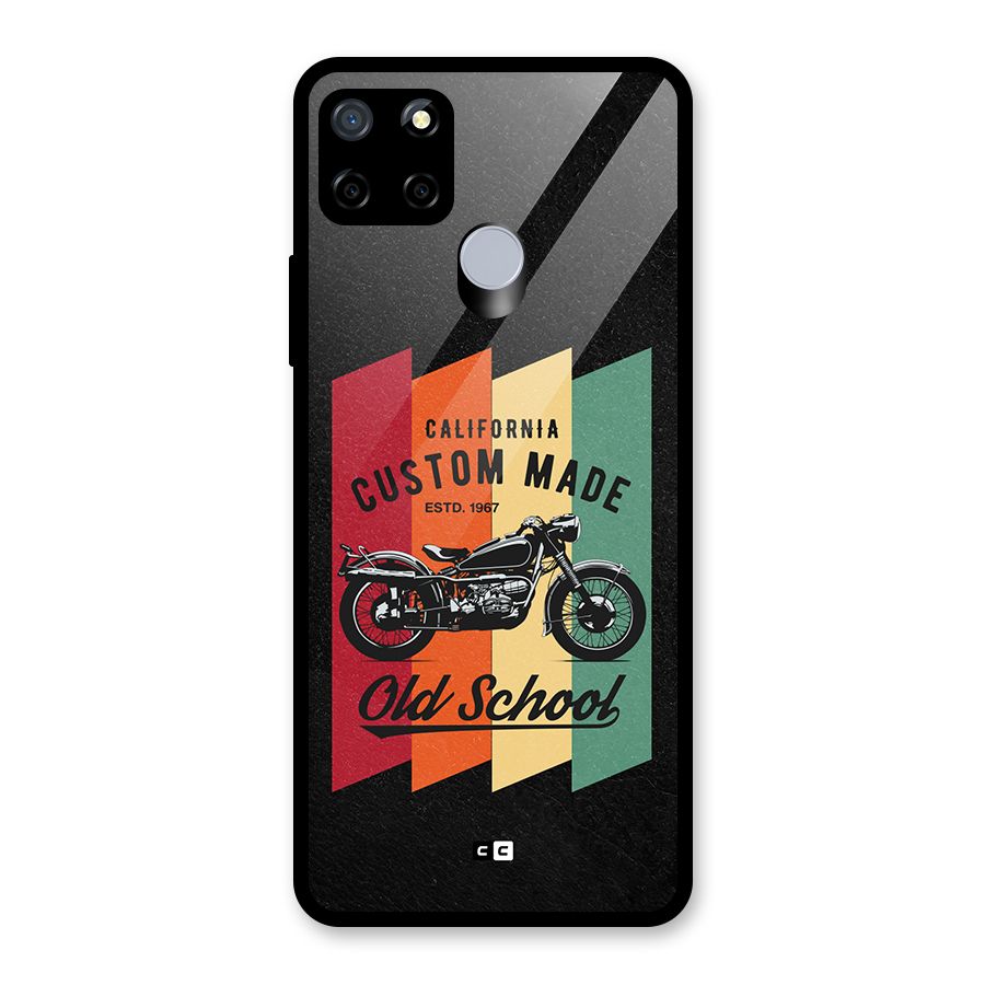 Old School Bike Glass Back Case for Realme Narzo 30A