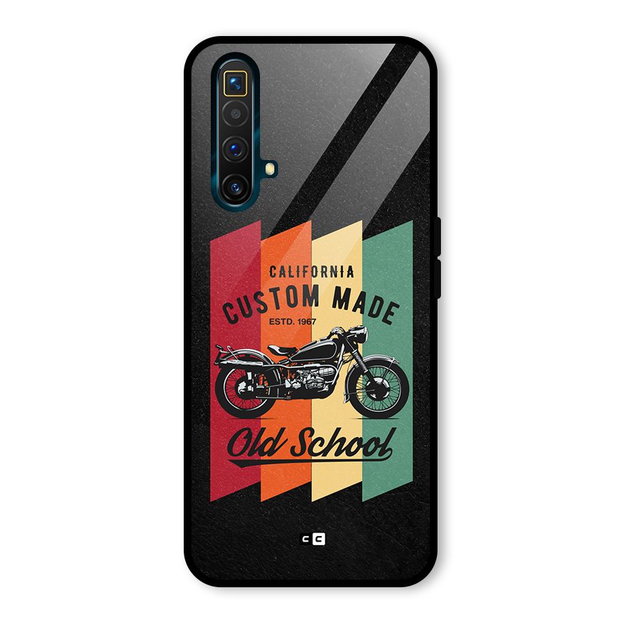 Old School Bike Glass Back Case for Realme X3