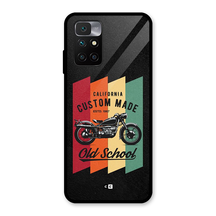 Old School Bike Glass Back Case for Redmi 10 Prime
