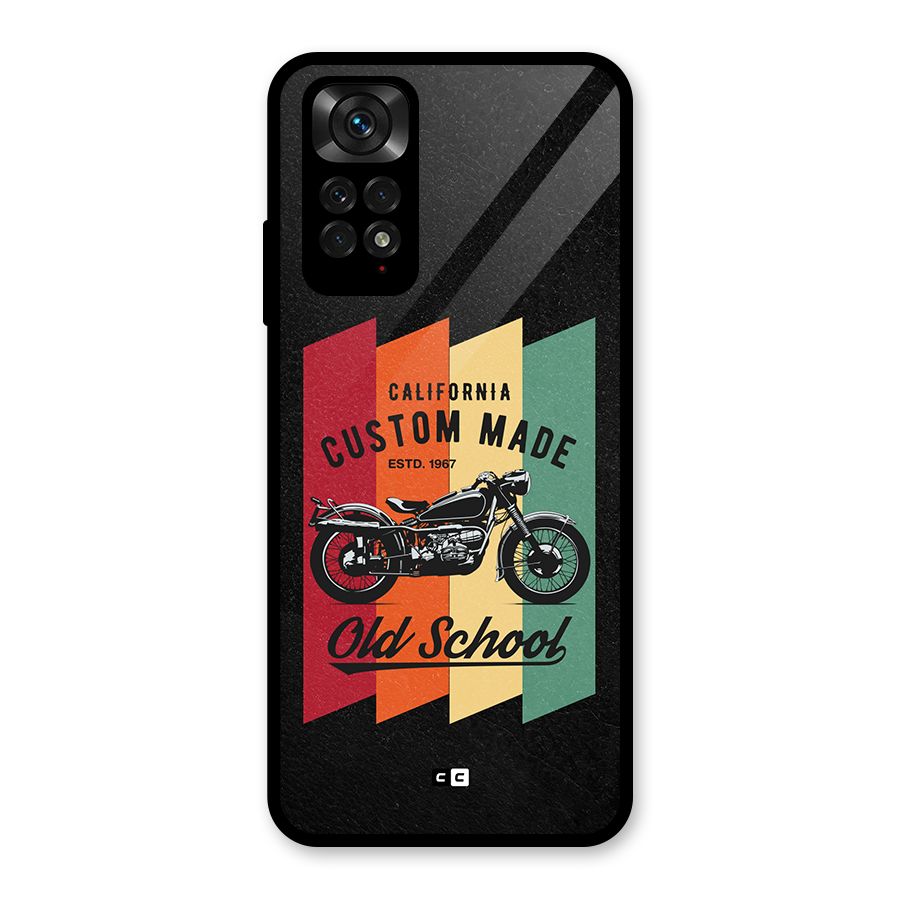 Old School Bike Glass Back Case for Redmi Note 11S