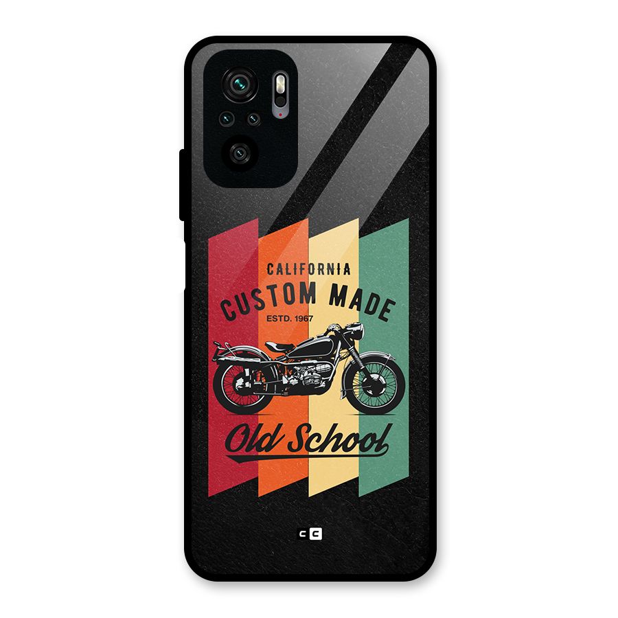 Old School Bike Glass Back Case for Redmi Note 11 SE