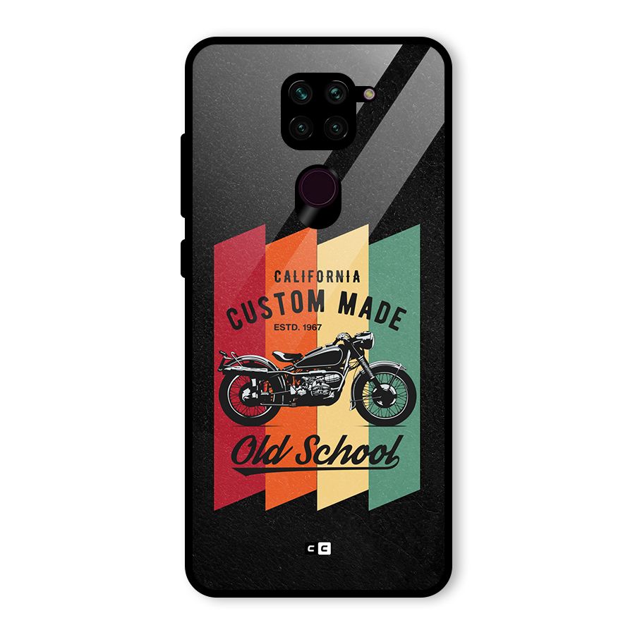 Old School Bike Glass Back Case for Redmi Note 9