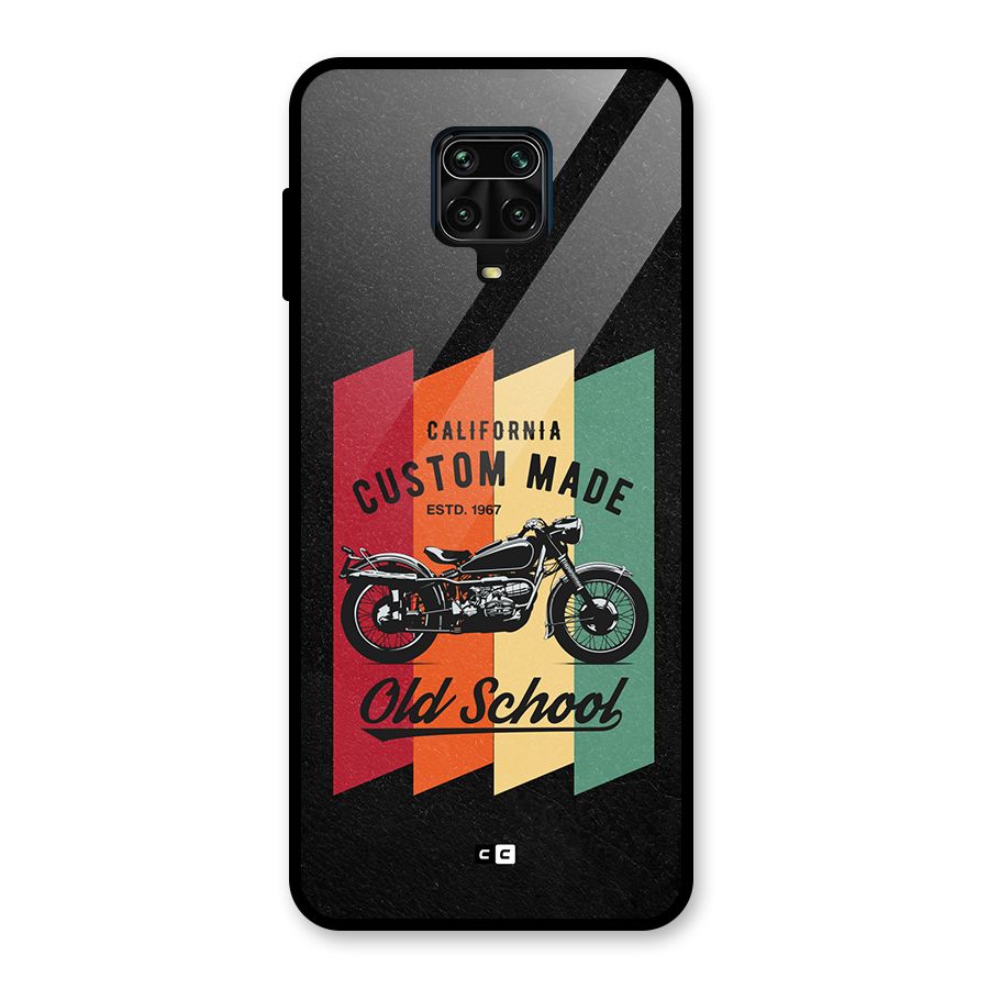 Old School Bike Glass Back Case for Redmi Note 9 Pro