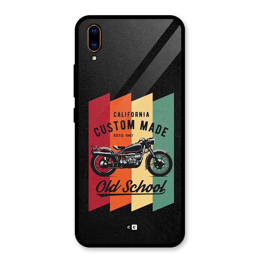 Old School Bike Glass Back Case for Vivo V11 Pro