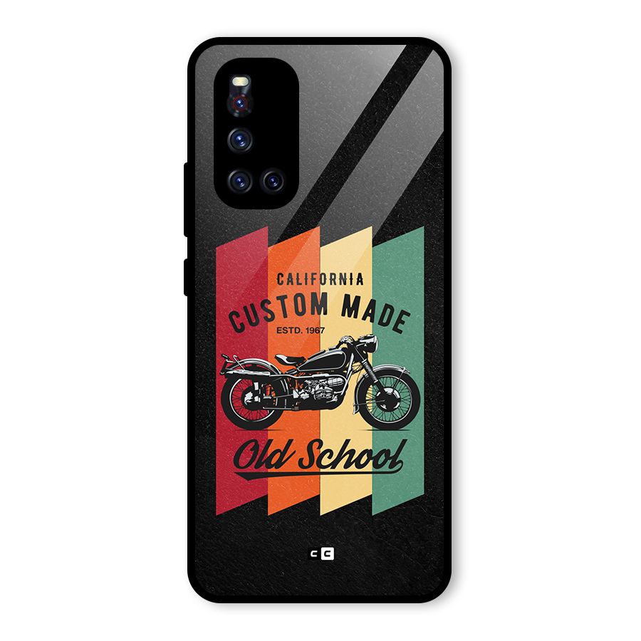 Old School Bike Glass Back Case for Vivo V19