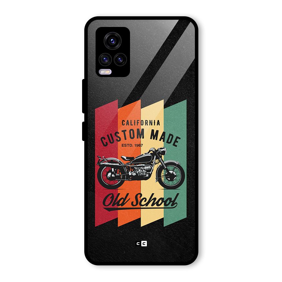 Old School Bike Glass Back Case for Vivo V20 2021