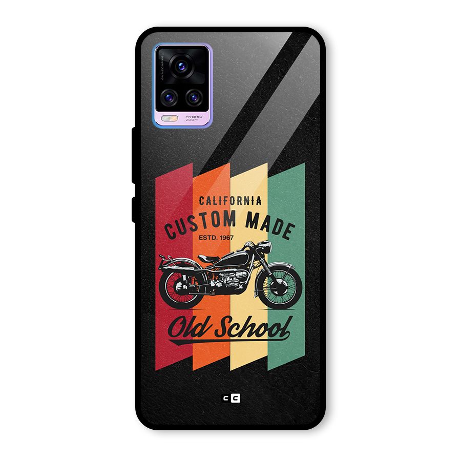 Old School Bike Glass Back Case for Vivo V20 Pro