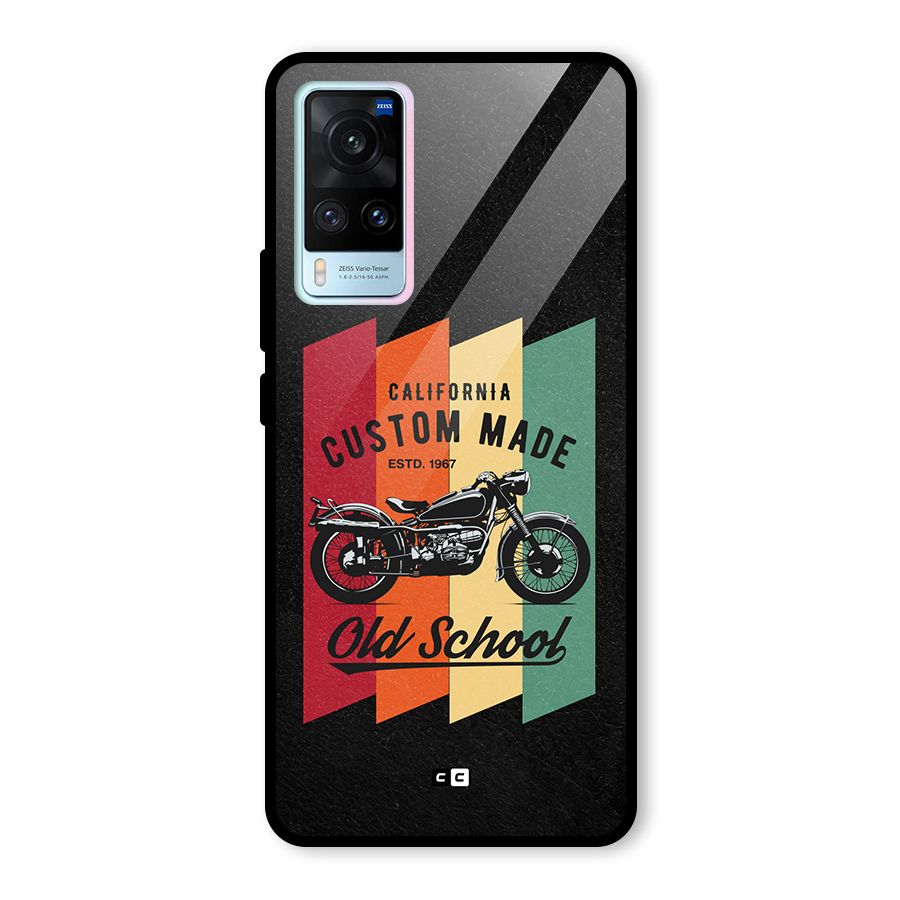 Old School Bike Glass Back Case for Vivo X60