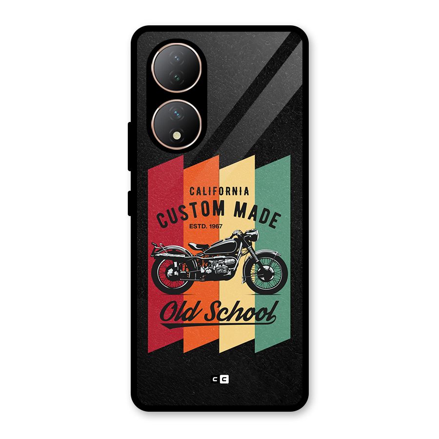 Old School Bike Glass Back Case for Vivo Y100A