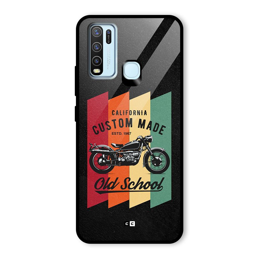 Old School Bike Glass Back Case for Vivo Y30