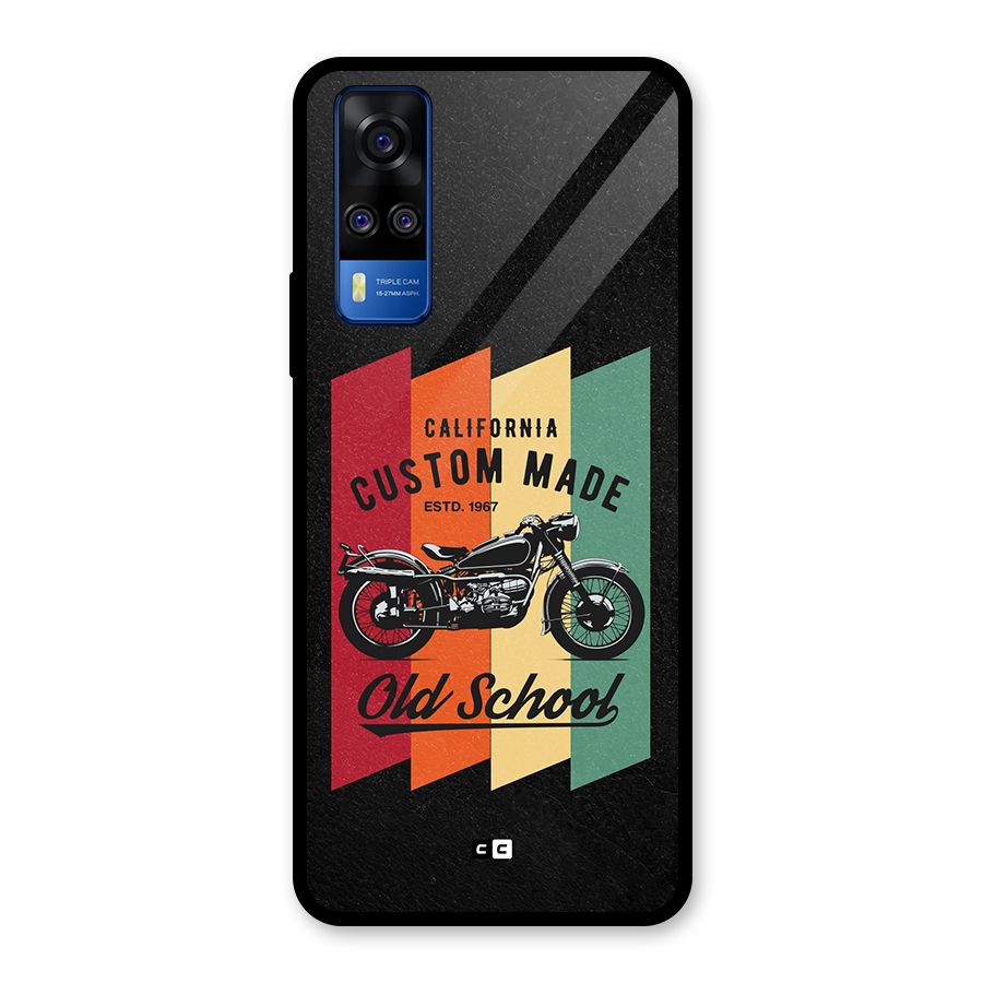 Old School Bike Glass Back Case for Vivo Y31