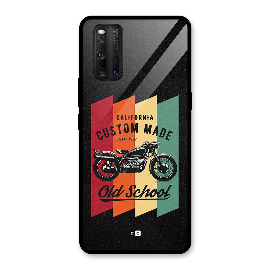 Old School Bike Glass Back Case for Vivo iQOO 3
