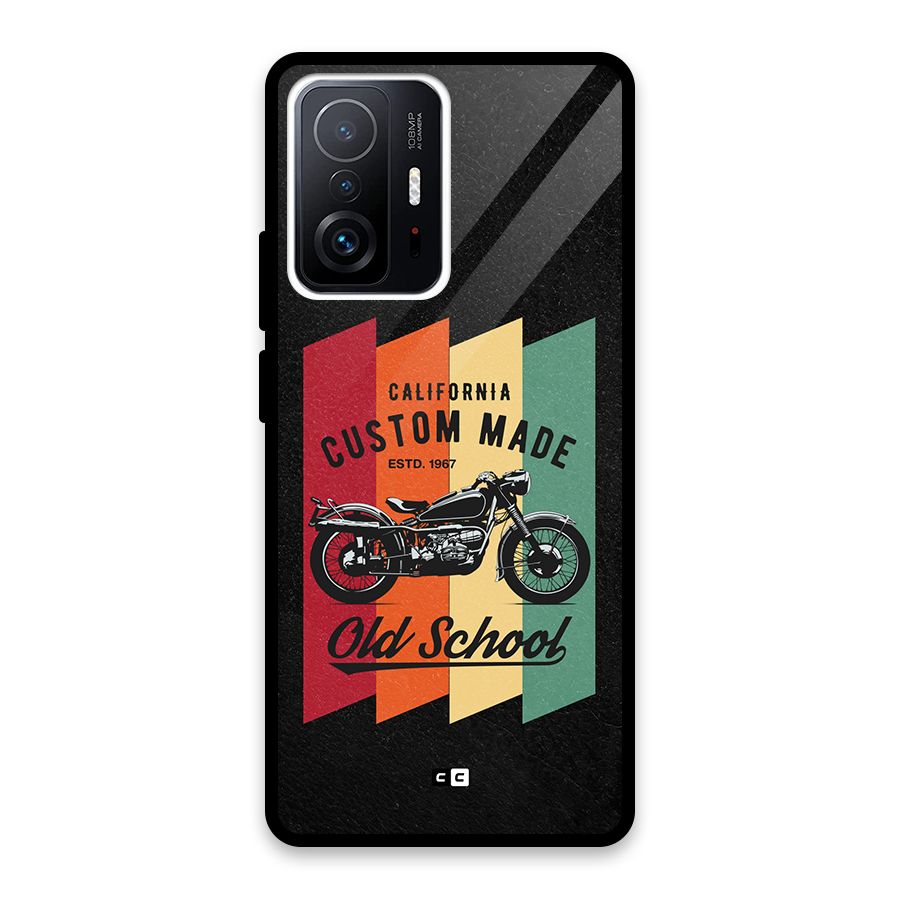 Old School Bike Glass Back Case for Xiaomi 11T Pro