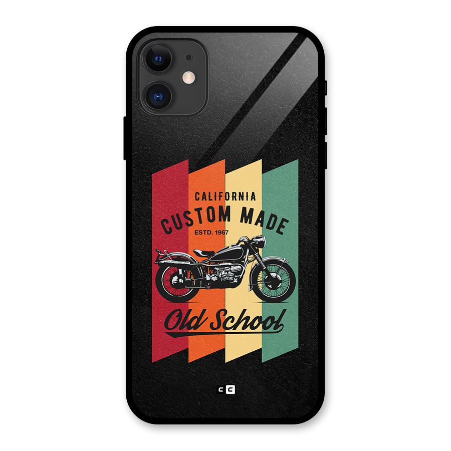 Old School Bike Glass Back Case for iPhone 11