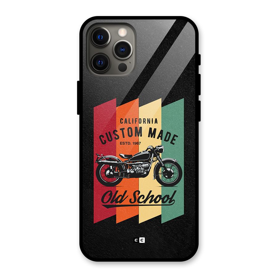 Old School Bike Glass Back Case for iPhone 12 Pro Max