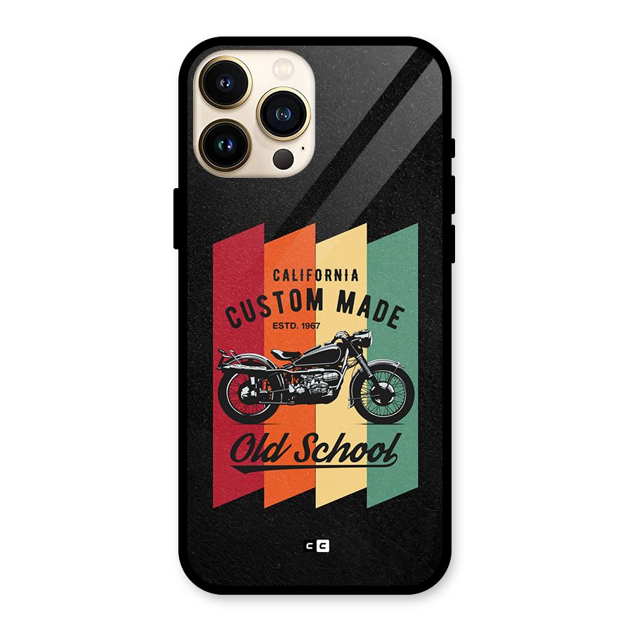 Old School Bike Glass Back Case for iPhone 13 Pro Max