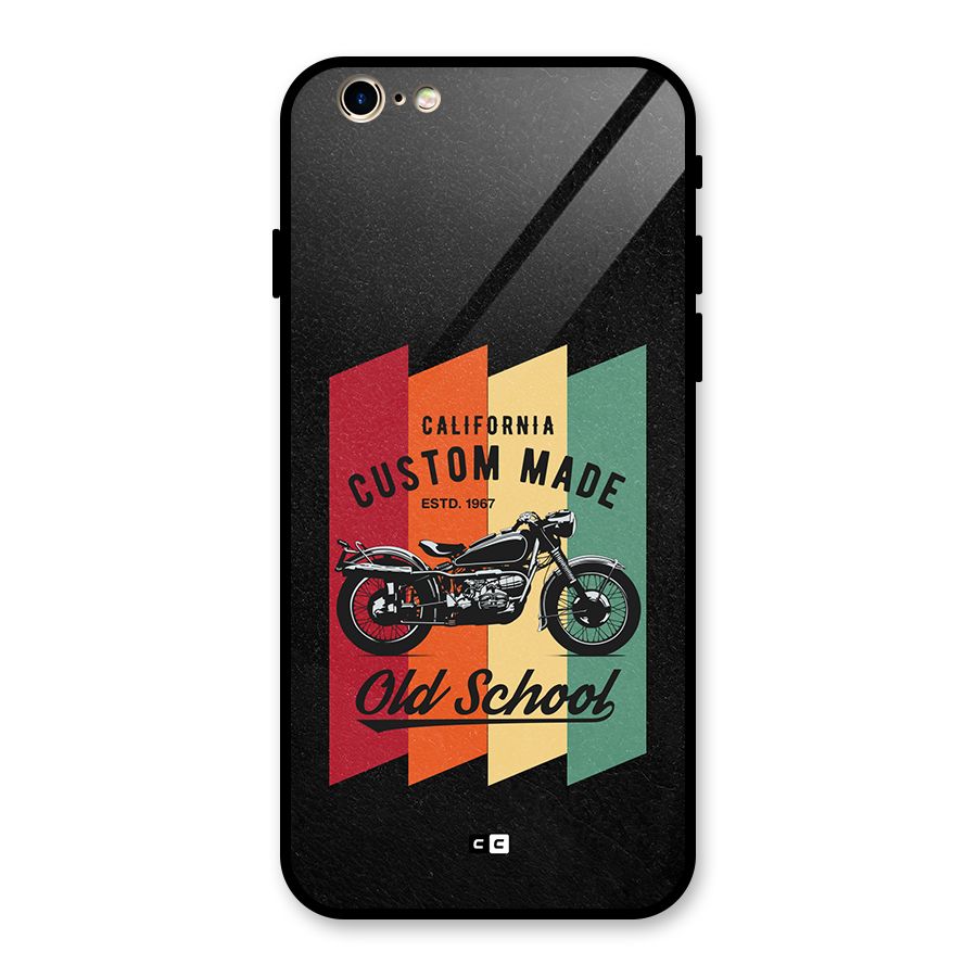 Old School Bike Glass Back Case for iPhone 6 6S