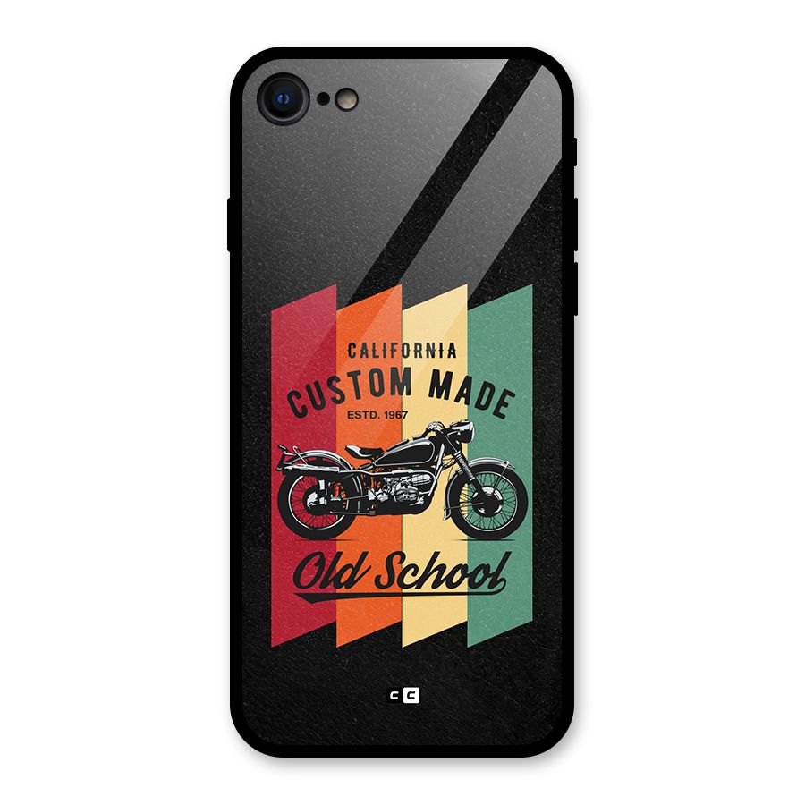 Old School Bike Glass Back Case for iPhone 7