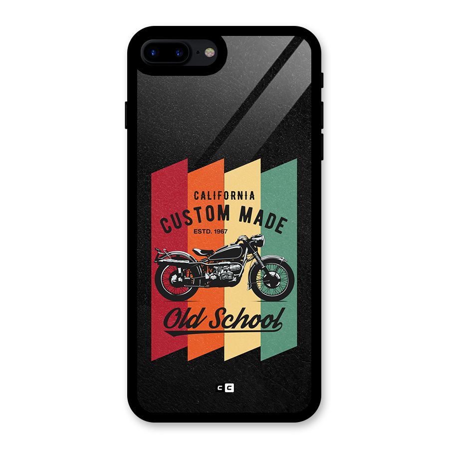 Old School Bike Glass Back Case for iPhone 7 Plus