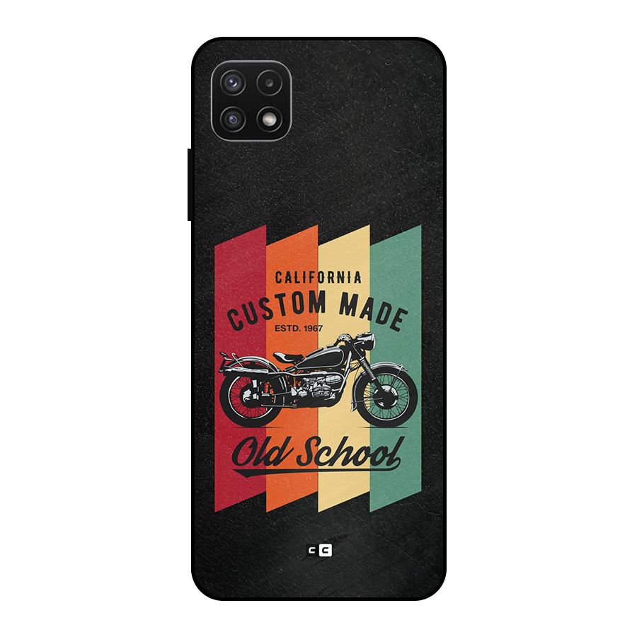 Old School Bike Metal Back Case for Galaxy A22 5G