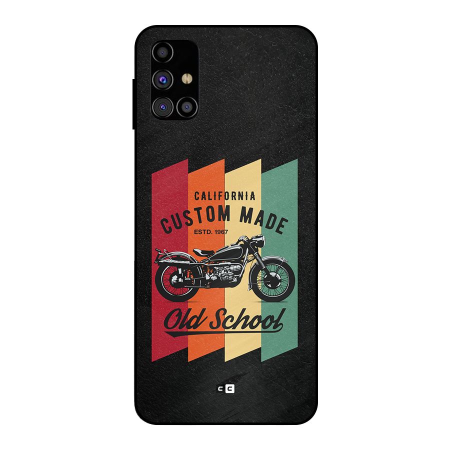 Old School Bike Metal Back Case for Galaxy M31s